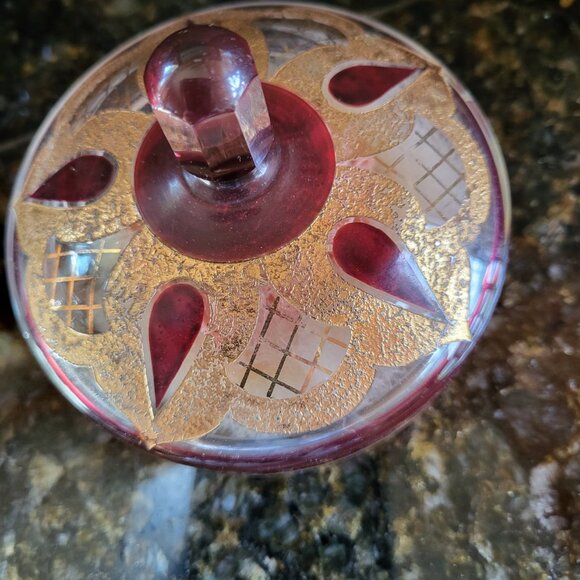 EUC Vintage Powder Puff in Beautiful Container - Unique!! - Picture 3 of 4